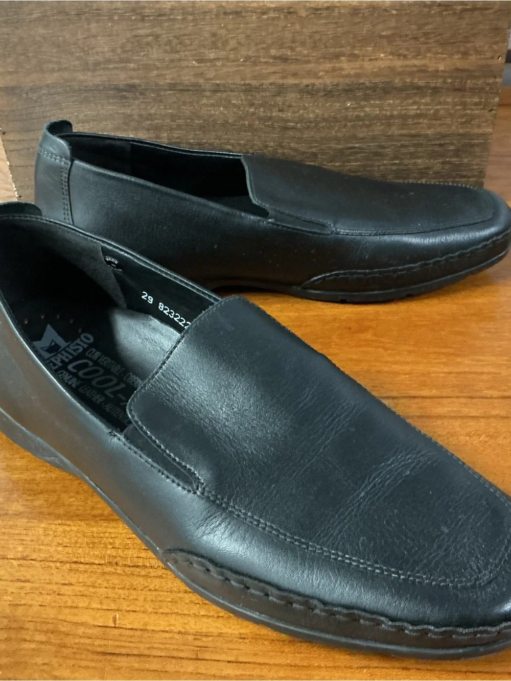 Mephisto Men Edlef Black Leather Casual Dress Slip On Loafer Size 10.5